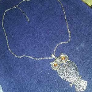 Owl necklace and ring bundle